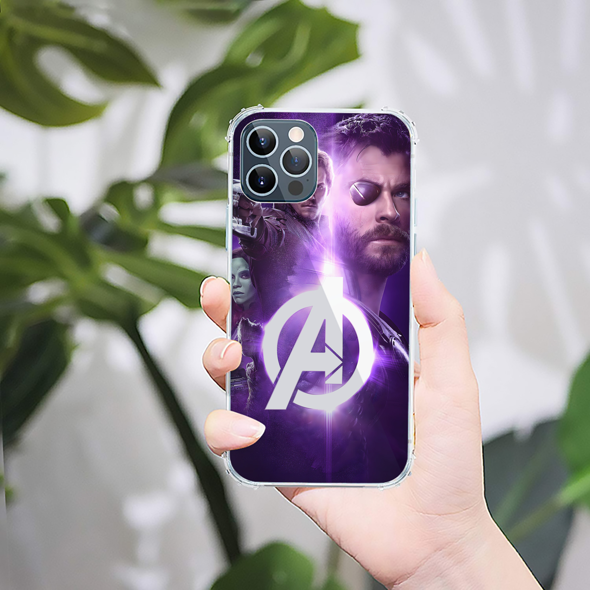 （画像用） アベンジャーズ The Avengers 【iPhone 12シリーズ対応】透明スマホケース（クリアソフトケース）
